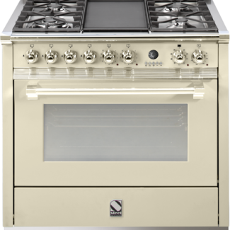 Κουζίνα αερίου-ηλεκτρική | Φούρνος ατμού ASCOT 90 STEEL CUCINE