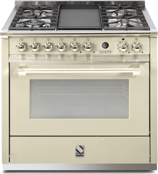 Κουζίνα αερίου-ηλεκτρική | Φούρνος ατμού ASCOT 90 STEEL CUCINE